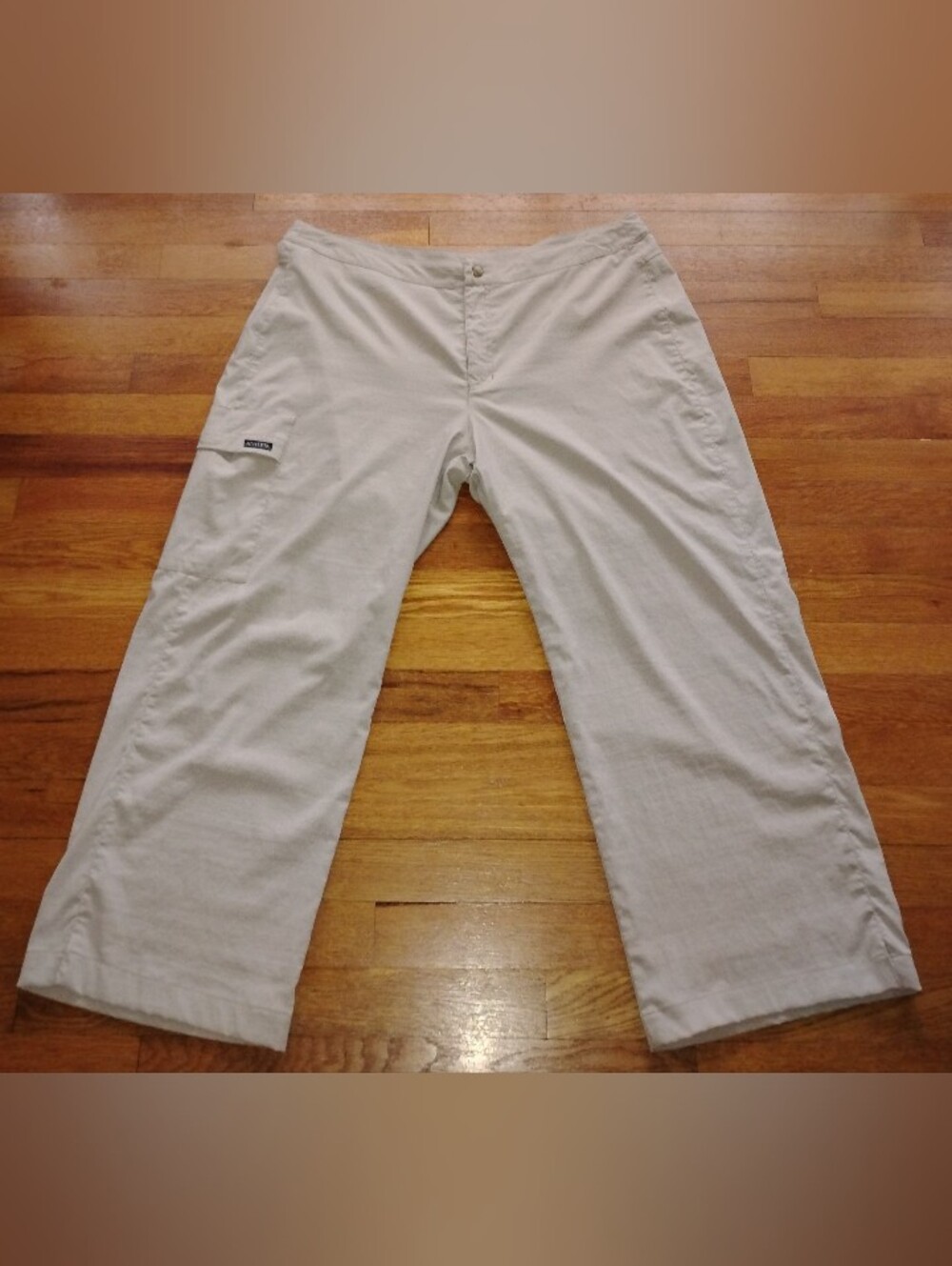 Athleta Women's Beige Neutral Athleisure Athletic Nylon Pants Size XLP Petite